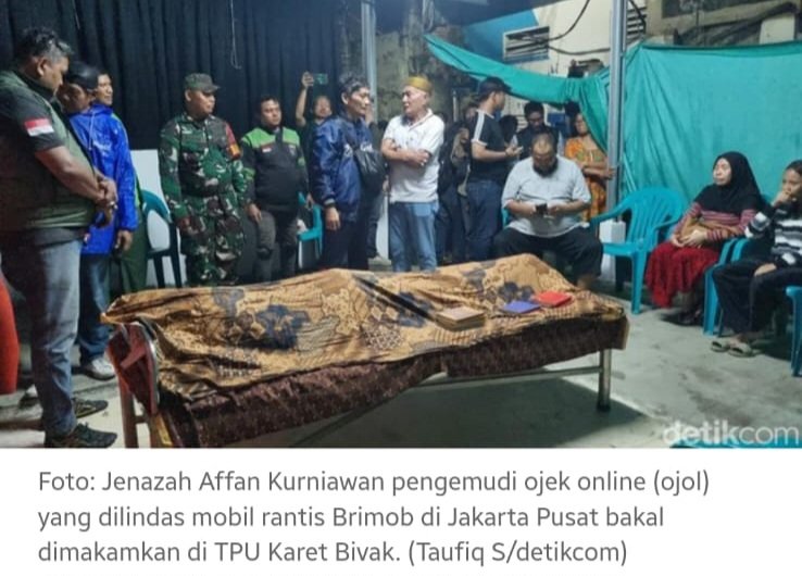 Insiden Ojol Terlindas Rantis Brimob Picu Kemarahan Publik